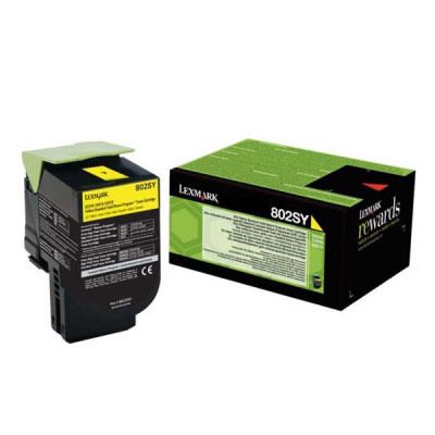 Lexmark 80C2SY0 (80C2SYE), originálny toner, žltý