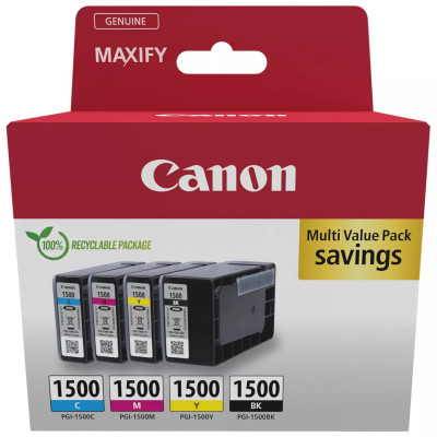 Canon PGI-1500CMYK (9218B005), originálny atrament, CMYK, 400/300 strán, Multipack