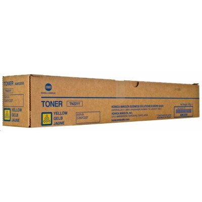 Konica Minolta TN-221Y (A8K3250), originálny toner, žltý