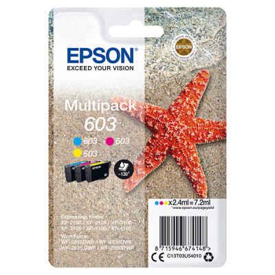 Epson T03U5 (C13T03U54010, 603), originálny atrament, CMY, 3 x 2,4 ml