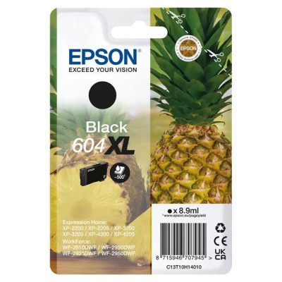 Epson T10H1 (C13T10H14010, 604XL), originálny atrament, čierny, 500 strán (8,9 ml), XL