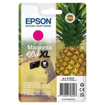 Epson T10H3 (C13T10H34010, 604XL), originálny atrament, purpurový, 4 ml, XL