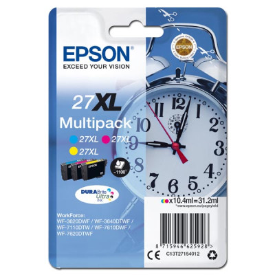 Epson T2715XL (C13T27154012, 27XL), originálny atrament, CMY, 3 × 10,4 m, 3-pack