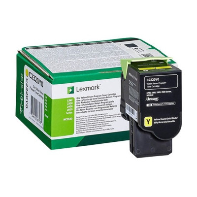 Lexmark C2320Y0, originálny toner, žltý, return