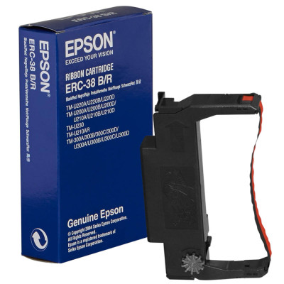 Epson C43S015376 (ERC-38 B/R), originálna páska, černo-červená