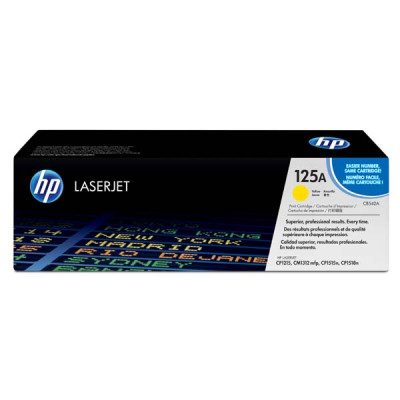 HP CB542A (125A), originálny toner, žltý, 1400 strán