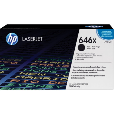 HP CE264X (646X), originálny toner, čierny