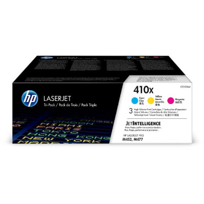 HP CF252XM (410X), originálny toner, CMY, 3 × 5000 strán, 3-pack