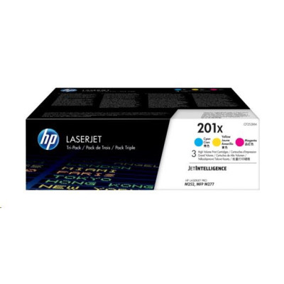 HP CF253XM (201X), originálny toner, CMY, 3 × 2300 strán, 3-pack