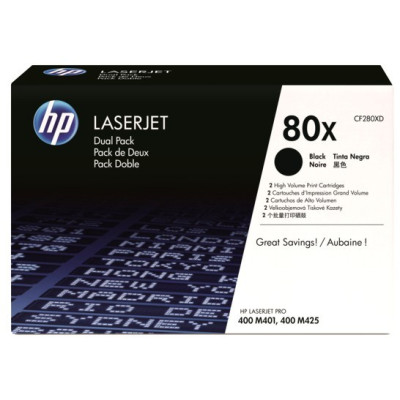 HP CF280XD (80X), originálny toner, čierny, 2-pack