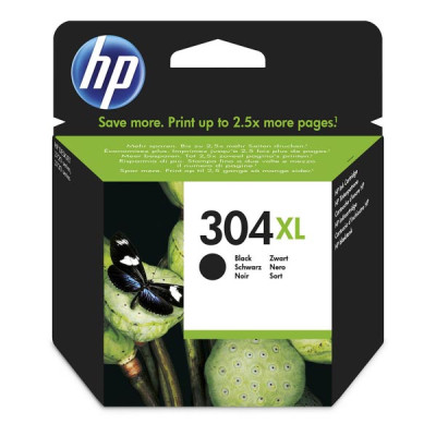 HP N9K08AE (304XL), originálny atrament, čierny, 5,5 ml