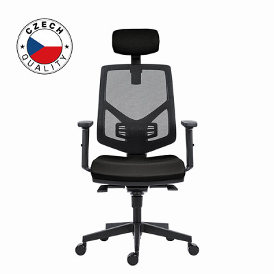 Powerton Kancelárske ergonomické kreslo Tina, Čierne