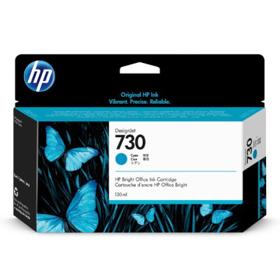 HP P2V62A (730), originálny atrament, azúrový, 130 ml