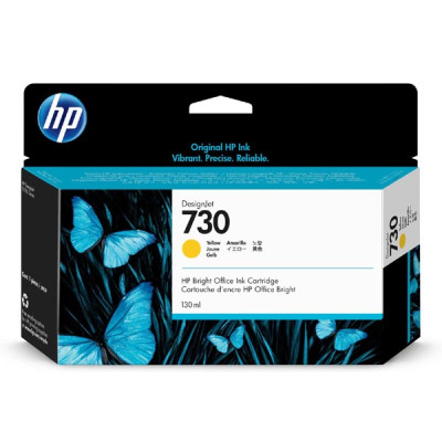 HP P2V64A (730), originálny atrament, žltý, 130 ml