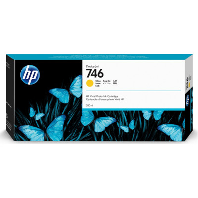 HP P2V79A (746), originálny atrament, žltý, 300 ml