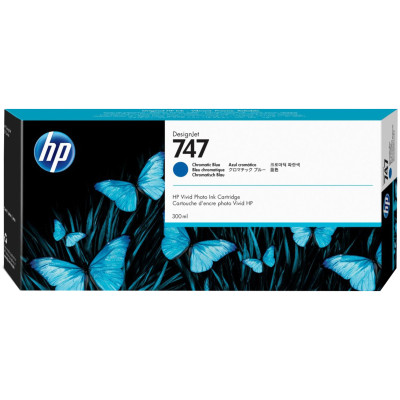 HP P2V85A (747), originálny atrament, chromaticky modrý, 300 ml