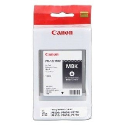 Canon PFI-102MBk (0894B001), originálny atrament, matne čierny, 130 ml