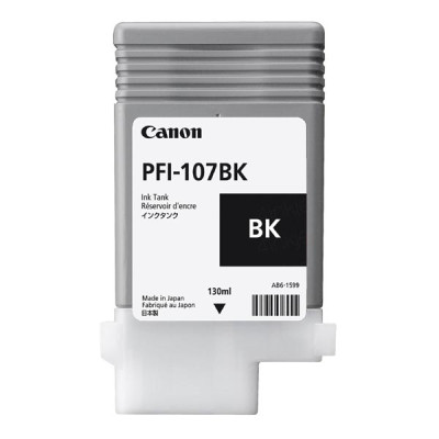 Canon PFI-107Bk (6705B001), originálny atrament, čierny, 130 ml