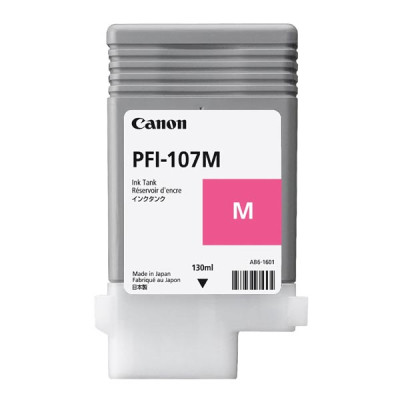 Canon PFI-107M (6707B001), originálny atrament, purpurový, 130 ml