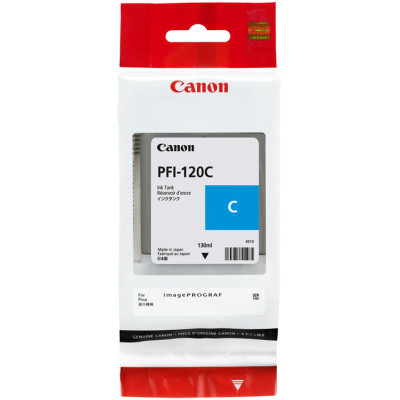 Canon PFI-120C (2886C001), originálny atrament, azúrový, 130 ml