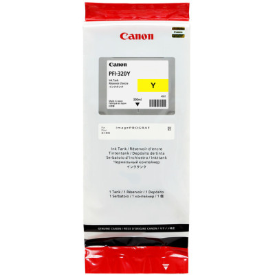 Canon PFI-320Y (2893C001), originálny atrament, žltý, 300 ml