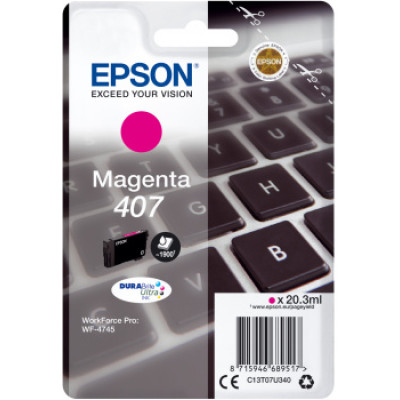 Epson T07U3 (C13T07U340), originálny atrament, purpurový, 20,3 ml