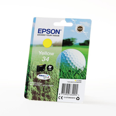 Epson T3464 (C13T34644010), originálny atrament, žltý, 4,2 ml