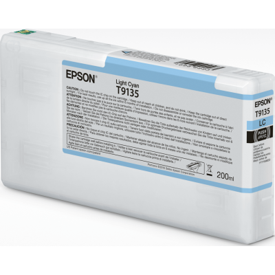 Epson T9135 (C13T913500), originálny atrament, svetlo azúrový, 200 ml