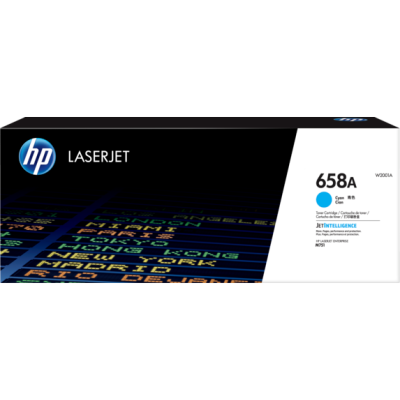 HP W2001A (658A), originálny toner, azúrový, 6000 strán