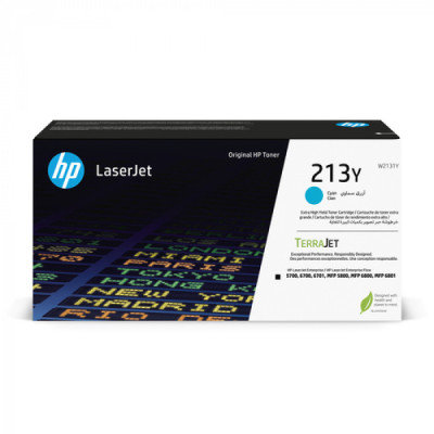 HP W2131Y (213Y), originálny toner, azúrový, 12000 strán