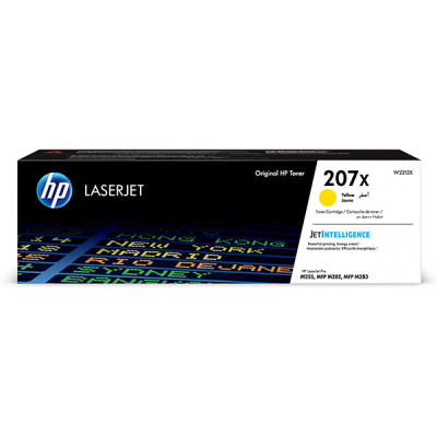 HP W2212X (207X), originálny toner, žltý, 2450 strán