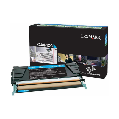 Lexmark X748H1CG, originálny toner, azúrový