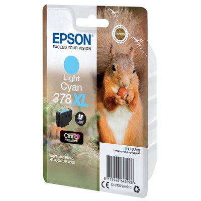 Epson T3795  (C13T37954010, 378XL), originálny atrament, svetlo azúrový, 10.3, XL