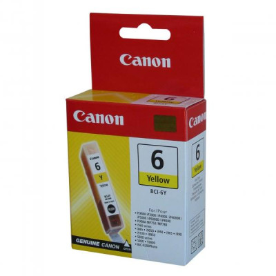 Canon BCI-6Y (4708A002), originálny atrament, žltý, 13 ml