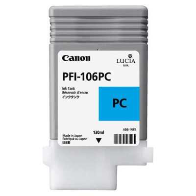 Canon PFI-106PC (6625B001), originálny atrament, photo azúrový, 130 ml