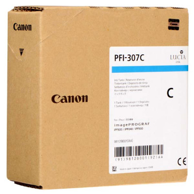 Canon PFI-307C (9812B001), originálny atrament, azúrový, 330 ml