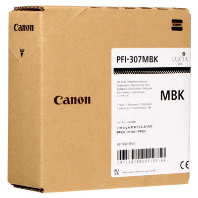 Canon PFI-307MBk (9810B001), originálny atrament, matne čierny, 330 ml