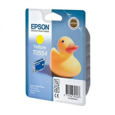 Epson T0554 (C13T055440), originálny atrament, žltý, 8 ml