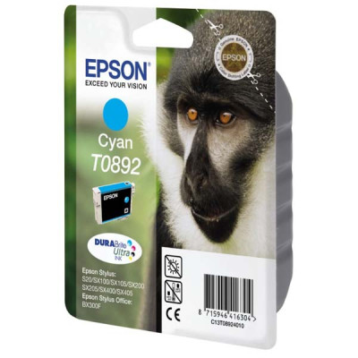 Epson T0892 (C13T08924011), originálny atrament, azúrový, 3,5 ml