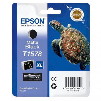 Epson T1578 (C13T15784010), originálny atrament, matne čierny, 25,9 ml