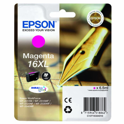 Epson T1633 (C13T16334010), originálny atrament, purpurový, 6,5 ml