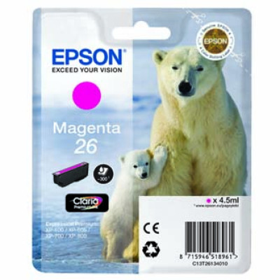 Epson T2613 (C13T26134012), originálny atrament, purpurový, 4,5 ml