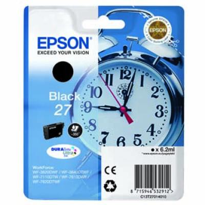 Epson T2701 (C13T27014010), originálny atrament, čierny, 6,2 ml