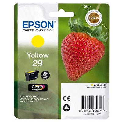 Epson T2984 (C13T29844012, 29), originálny atrament, žltý, 3,2 ml