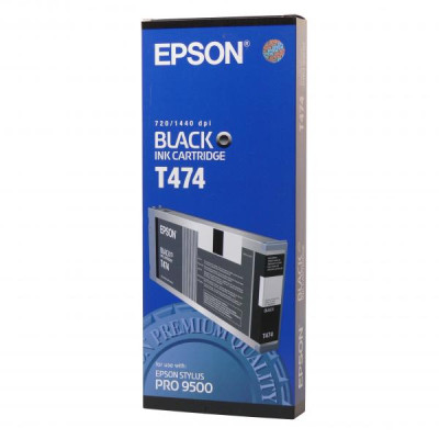 Epson T474 (C13T474011), originálny atrament, čierny, 220 ml