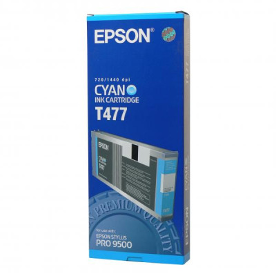 Epson T477 (C13T477011), originálny atrament, azúrový, 220 ml