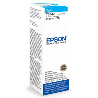 Epson T6642 (C13T66424A), originálny atrament, azúrový, 70 ml