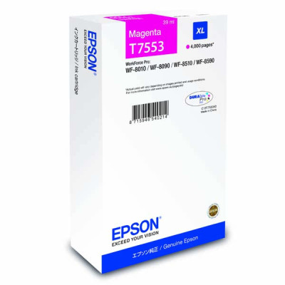 Epson T7553XL (C13T755340), originálny atrament, purpurový, 39 ml