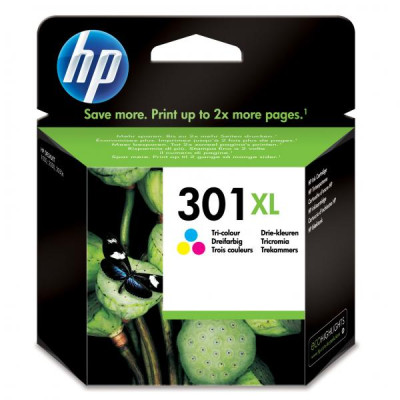 HP CH564EE (301XL), originálny atrament, farebný, 12 ml