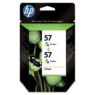 HP C9503AE (57), originálny atrament, farebný, 2 × 17 ml, 2-pack